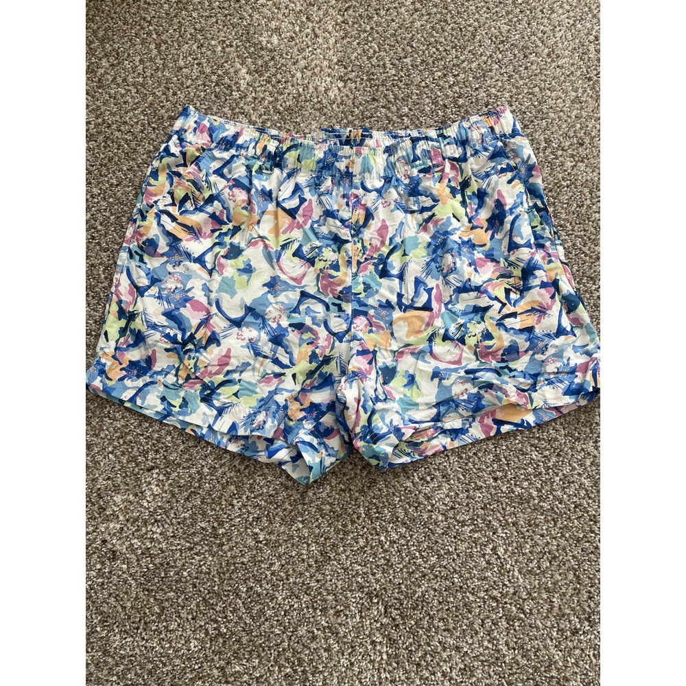 Columbia PFG Water Shorts Mens Large Blue Floral